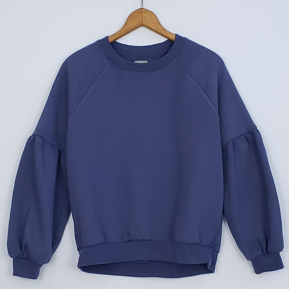 aerie Tops - Aerie Purple Puffy Sleeve Pullover Sweatshirt